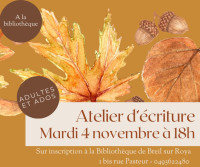 Atelier d'écriture 