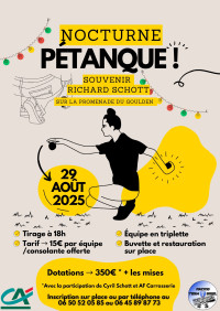 Pétanque en nocturne - Souvenir Richard Schott