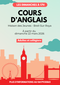Cours d'anglais pour adolescents et adultes