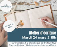 Atelier d'écriture adultes/ados