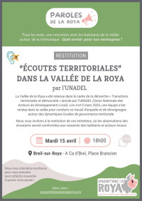 Paroles de la Roya : Ecoutes territoriales"