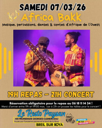 Repas-concert "Afrika bakk "au resto paysan