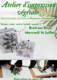 Atelier d'impression végétale