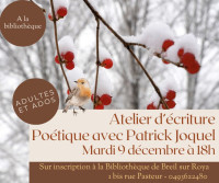 Atelier d'écriture poétique avec Patrick Joquel