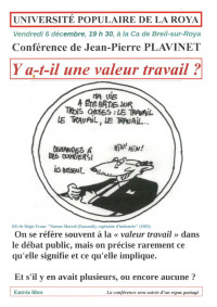 Université populaire de la Roya : Y-at-il une valeur travail ?
