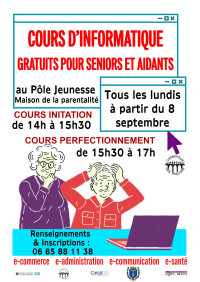 Cours d'informatique pour seniors et aidants