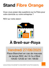 Stand info Fibre orange