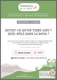 Rencontre-échange : qu'est-ce qu'un tiers lieu? Quel rôle dans la Roya ?