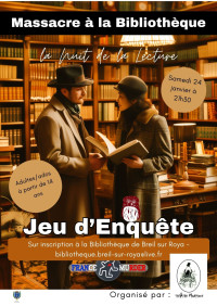 Nuit de la lecture : Jeu d'enquête "Massacre à la bibliothèque"