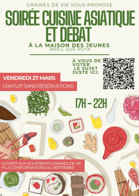 Soirée cuisine asiatique et débat