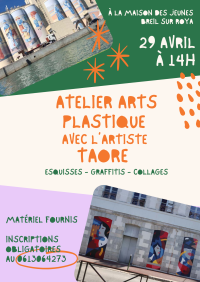 Atelier arts plastique avec l'artiste Taore